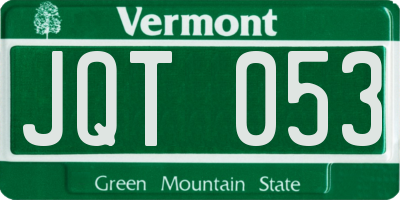 VT license plate JQT053