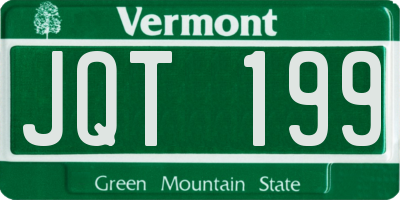 VT license plate JQT199