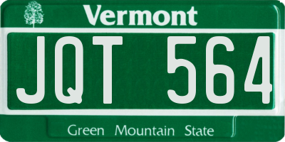 VT license plate JQT564