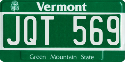 VT license plate JQT569