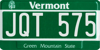 VT license plate JQT575