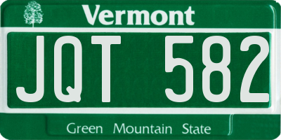 VT license plate JQT582