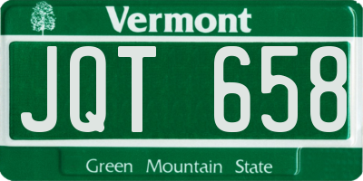 VT license plate JQT658