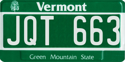 VT license plate JQT663