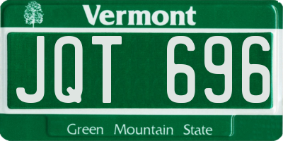 VT license plate JQT696