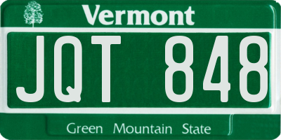 VT license plate JQT848