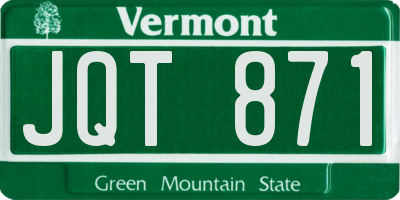 VT license plate JQT871