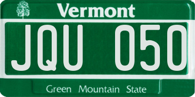 VT license plate JQU050