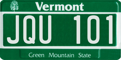VT license plate JQU101