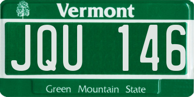 VT license plate JQU146