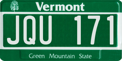 VT license plate JQU171