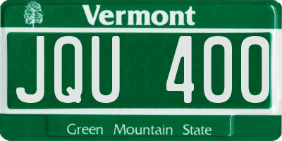 VT license plate JQU400