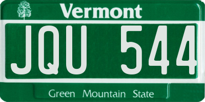VT license plate JQU544