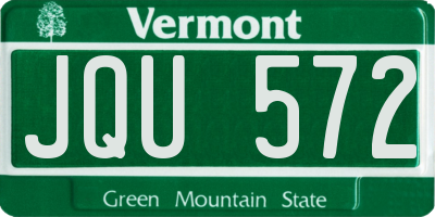 VT license plate JQU572