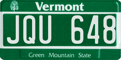 VT license plate JQU648