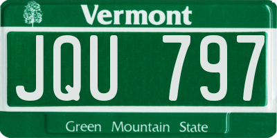 VT license plate JQU797