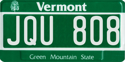 VT license plate JQU808