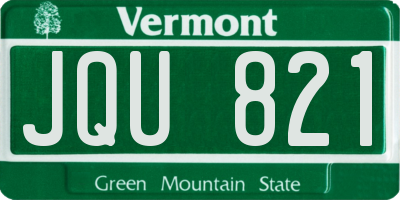VT license plate JQU821