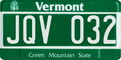 VT license plate JQV032