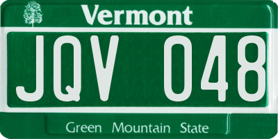 VT license plate JQV048