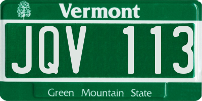 VT license plate JQV113