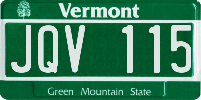 VT license plate JQV115