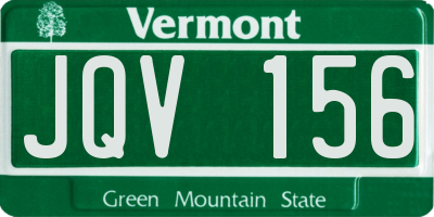 VT license plate JQV156