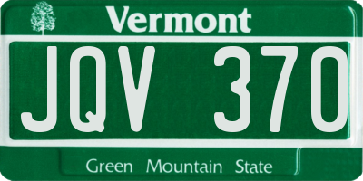 VT license plate JQV370