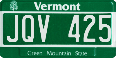 VT license plate JQV425