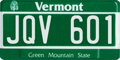 VT license plate JQV601