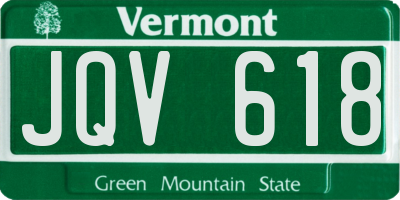 VT license plate JQV618