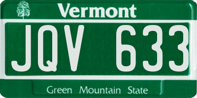 VT license plate JQV633