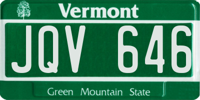 VT license plate JQV646