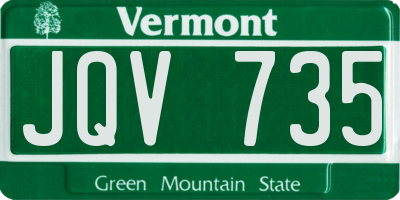 VT license plate JQV735