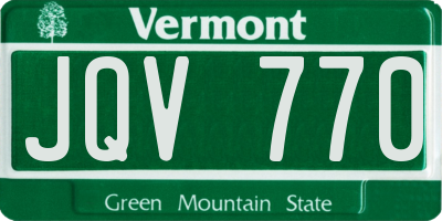 VT license plate JQV770