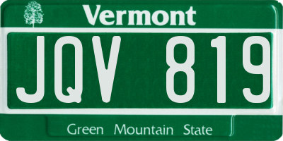 VT license plate JQV819