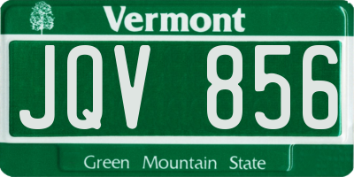 VT license plate JQV856
