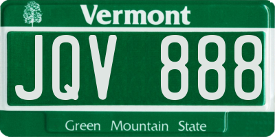 VT license plate JQV888
