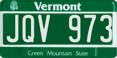 VT license plate JQV973