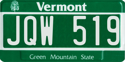 VT license plate JQW519