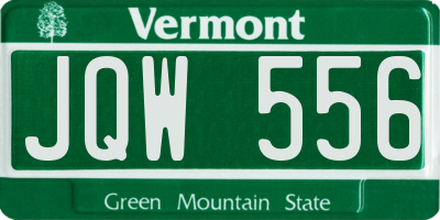VT license plate JQW556