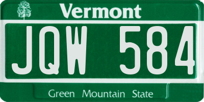 VT license plate JQW584