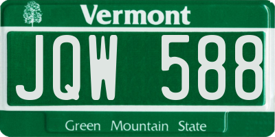 VT license plate JQW588