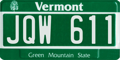 VT license plate JQW611