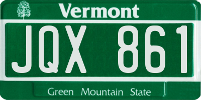 VT license plate JQX861