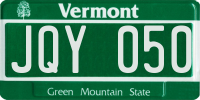 VT license plate JQY050