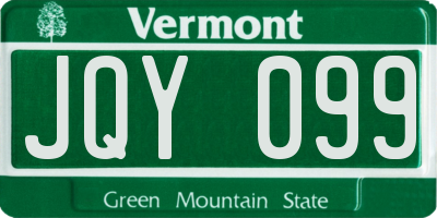 VT license plate JQY099