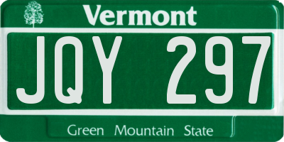 VT license plate JQY297