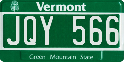 VT license plate JQY566