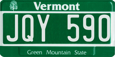 VT license plate JQY590